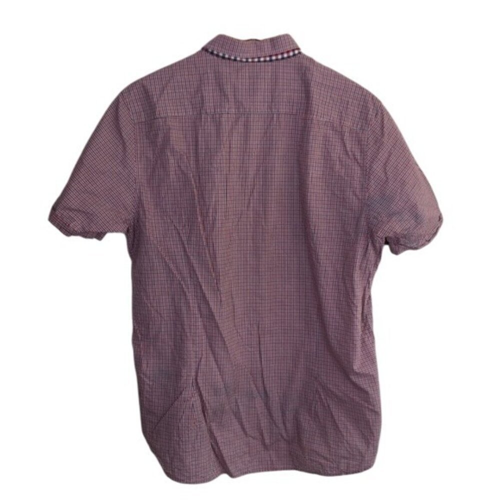 Ted Baker London Men’s Checkered Short Sleeve Shirt – Size 5 (XL) - Picture 2 of 5